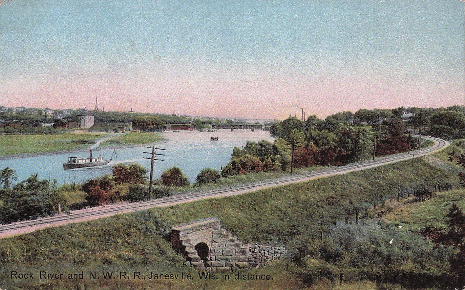 Postcard showing arch